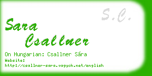 sara csallner business card